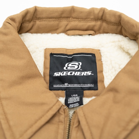 Skechers - Men's Sherpa-Lined Canvas Jacket - Picture 12 of 14